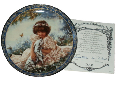 Friends for Keeps Collection PUPPY LOVE Plate by Sandra Kuck COA