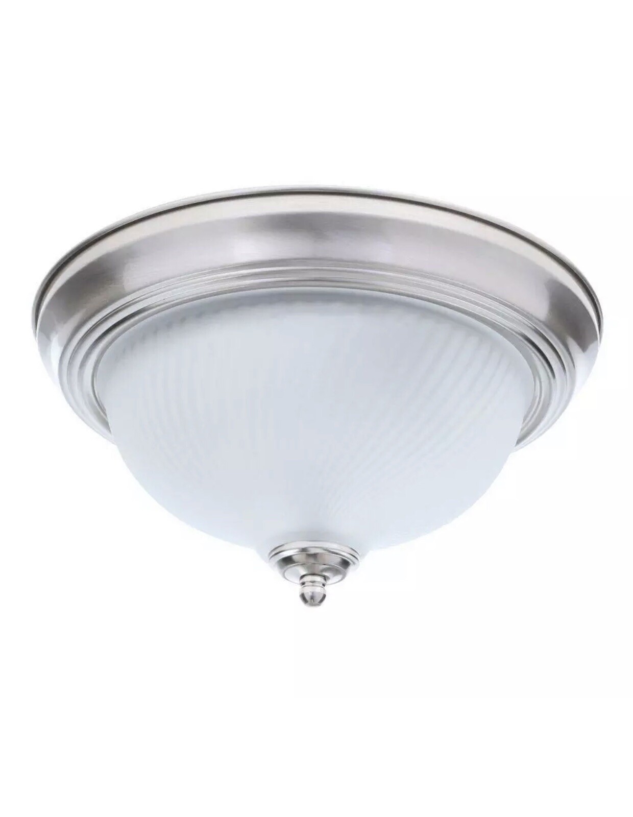 Flush Mount  Frosted Swirl Glass Shade