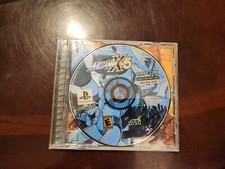 Mega Man X5 (PS1 Sony PlayStation 1, 2001) Disc & Back Cover Art Black Label