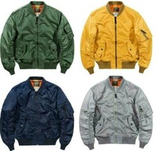 Men's Jacket Coat Baseball Long Sleeve Zipper Bomber Retro Casual Slim Fit Chic