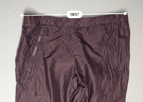 Adidas P49211 Stella McCartney Parachute Pants Plum Pockets Open Snap Hem MEDIUM - Picture 8 of 13