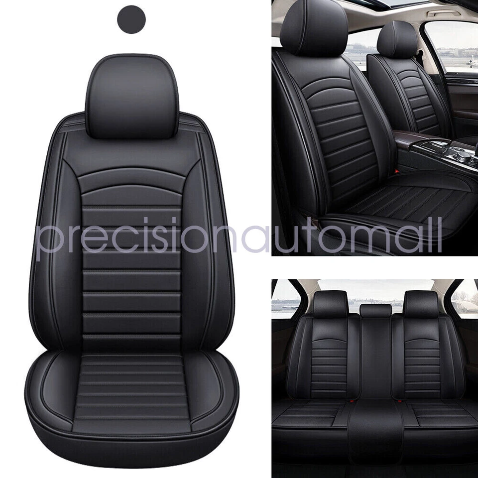 Car 5-Seat Cover Front & Rear Faux Leather Cushion For Acura Integra TLX RDX MDX Foto 2 de 4
