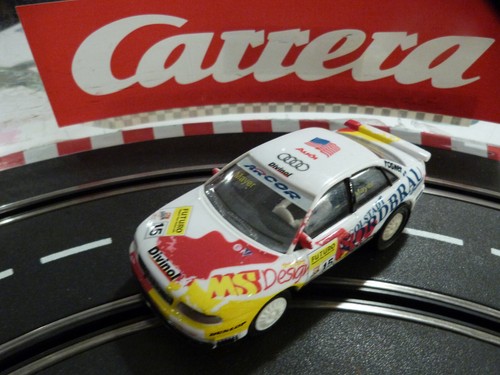 Carrera Profi 71476 Audi A4 Oliver Meyer 98 weiß No15 Nordbräu mit Licht selten - Bild 4 von 10
