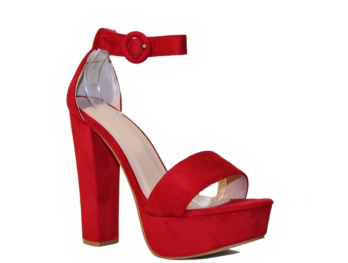 Scarpe Donna Sandali Scamosciati Tacchi Larghi Alti 13 Plateau