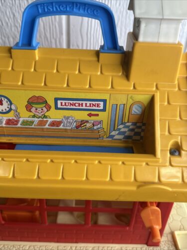 VTG 1988 Version Fisher Price Little People School Playground House Only #2550 - Picture 11 of 16