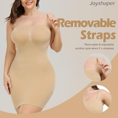 NWT S 4/6 Slimming Shapewear Slip Dress Tummy Control NUDE Full Body Shaper - Picture 2 of 8