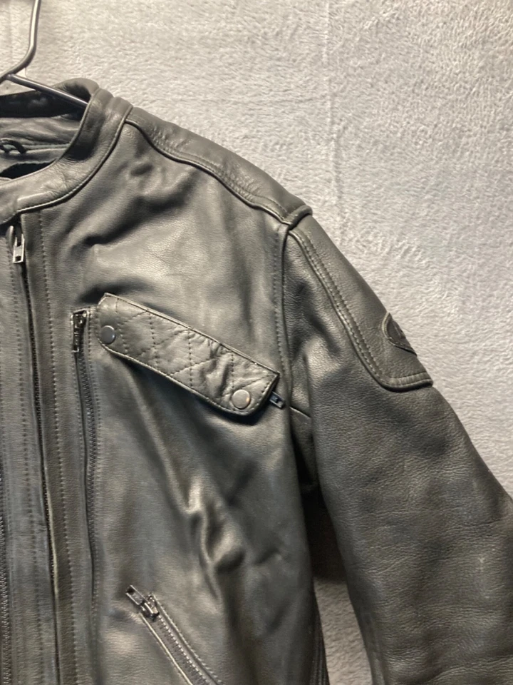 Chaqueta de cuero Bell Motorcycle Racing Safety Gear ventilada y acolchada talla 46 Foto 4 de 4