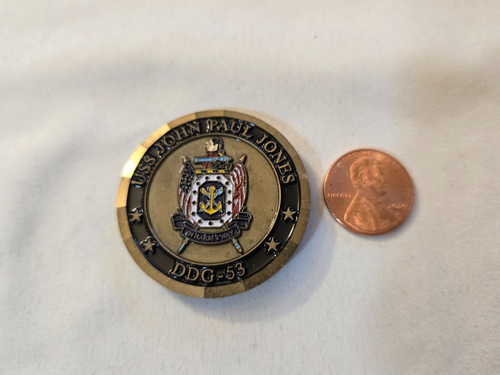 US Navy USS John Paul Jones DDG-53 Commanding Officer CO Challenge Coin - Bild 3 von 4