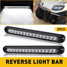 2X 10" 15 LED Car Truck Trailer Turn Tail Backup Reverse Light Bar White 12V-24V