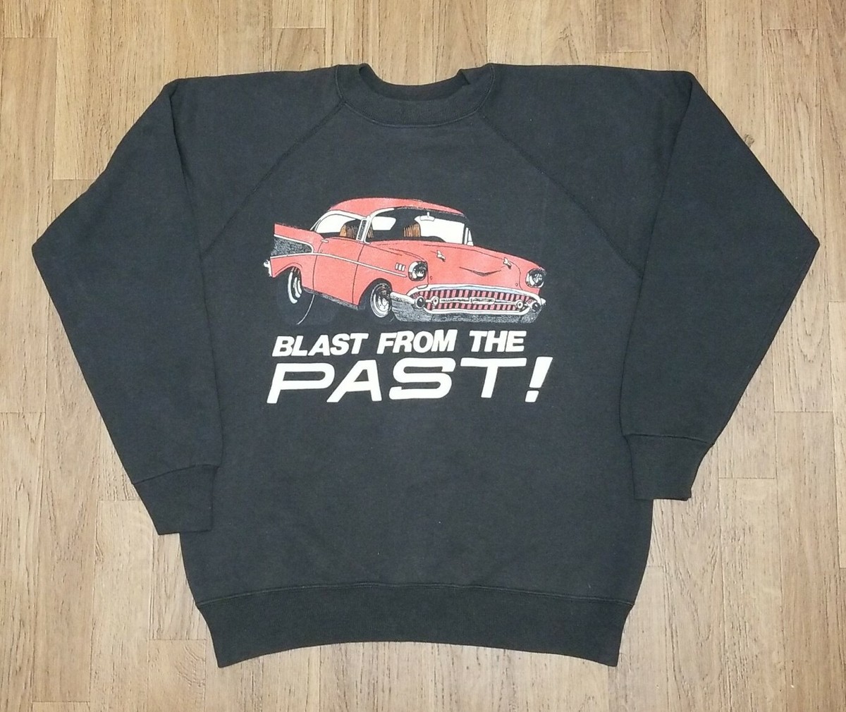 vintage USA 80s hanes スウェット hot rod Vintage HANES Black Sweatshirt 80s 90s L Made USA Large