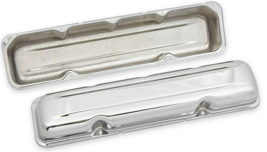 AMC / Jeep V8 Chrome Steel Short Valve Covers Fits 304 360 390 401 1968 ...