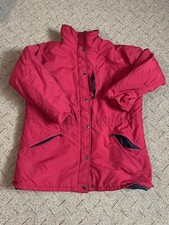 Vintage LL Bean Chore Barn Jacket Womens Size XL Red Coat Made In USA