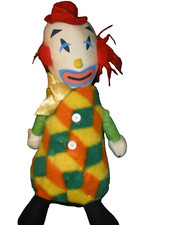 Vintage 20" Clown Plush Colorful Nice Condition