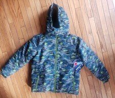 NorthPeak Boys' Warm Winter Ski Jacket Coat XL 18/20 Blue Gray Green Tech Camo