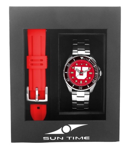 Sun Time Men's Licensed Collegiate Contender Watch Gift Set (Pick Your Team) - Picture 197 of 210