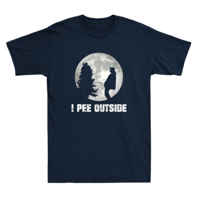 I Pee Outside I Love Peeing Outside Funny Camping Graphic Vintage Men's T-Shirt