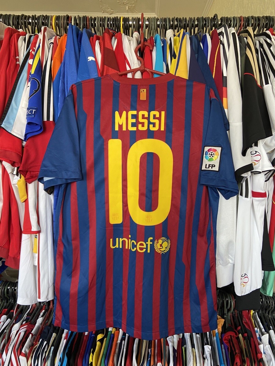 BARCELONA 2011 2012 HOME SHIRT JERSEY NIKE 419877-486 sz L MEN #10