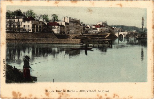 Carte Postale Ancienne Joinville-le-Pont - Canal De La Marne - Bateaux à Quai - 94