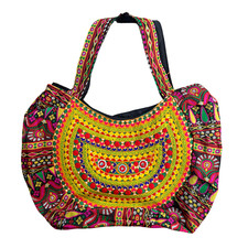 Beautiful Stylish Handcrafted Embroidered Bag with Vibrant Design Ornate Pattern