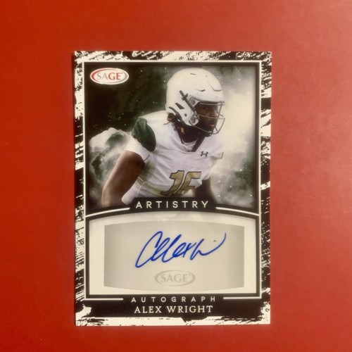 2022 Sage Artistry White Auto Alex Wright card #A-AW Blazers Browns RC