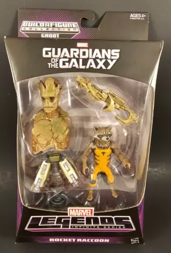 "Figura de acción Hasbro de 6" Marvel Legends Rocket Raccoon Groot serie BAF 2013 serie