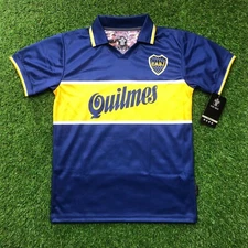 Boca Juniors - Camisa Replica de Futbol Retro, 1997 (Tallaje Americano)