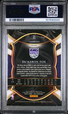 PSA9 ディアロンフォックス　De'Aaron Fox　SELECT De'Aaron Fox 2023 Select #249 Courtside Elephant /(SSP