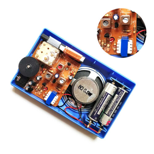 Super Heterodyne Radio Receiver 6 Transistor Schematic+Enclosure Speaker DIY Kit - Zdjęcie 3 z 20