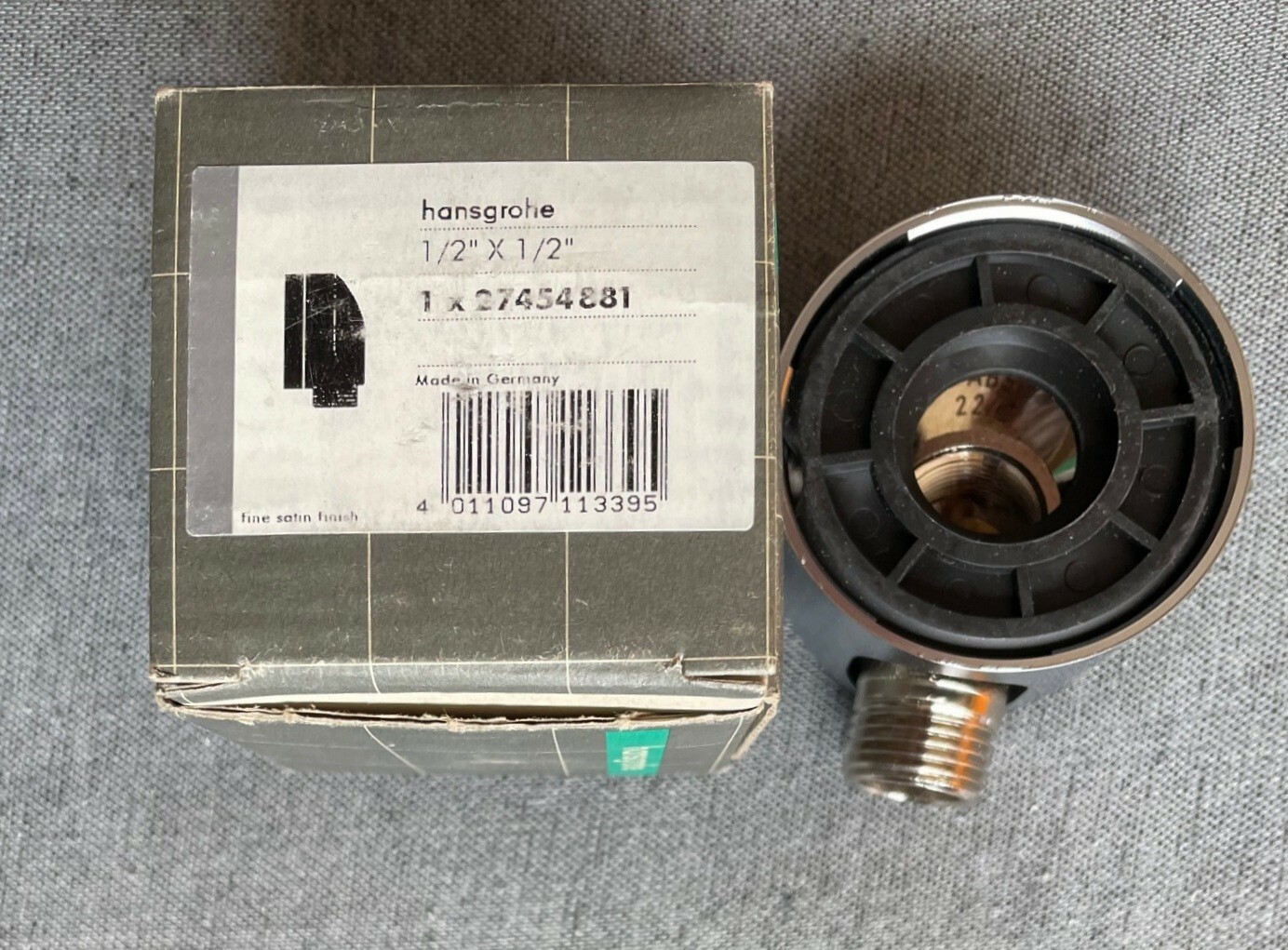 Hansgrohe 27454881 FixFit Wall Outlet E Without Non-Return Valve Satin Finish