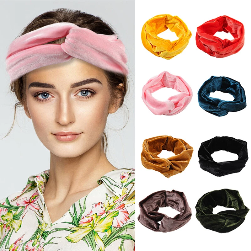 Fashion Women Lady Velvet Turban Twisted Knot Hair Band Twist Head