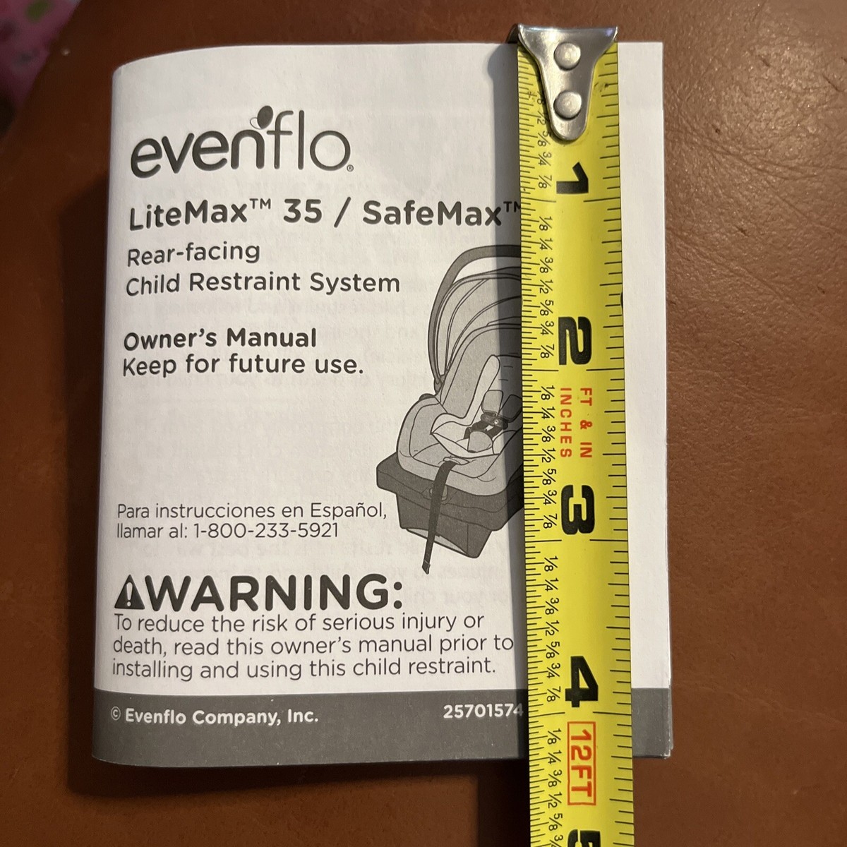OWNER'S MANUAL for Evenflo LiteMax 35 SafeMax Child Infant Seat Store In  Seat | eBay