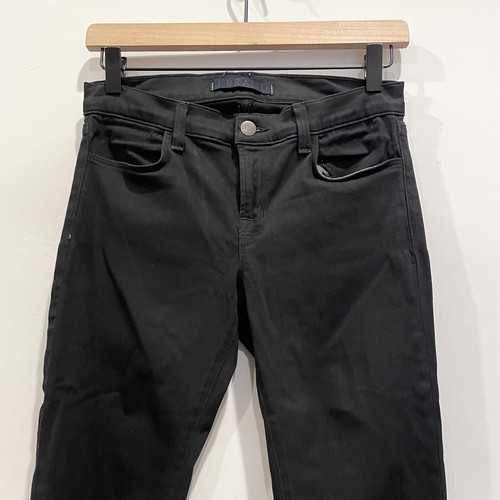 J Brand Women’s 26 Low Rise Hewson Skinny Jeans 29” Inseam Stretch Black - Picture 2 of 10