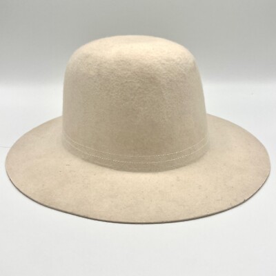 BRIXTON SUPPLY Company 100% Wool Felted Wide Brim White Cream Hat Med 7 1/4 58cm BRIXTON SUPPLY Company 100% Wool Felted Wide Brim White  main image 4