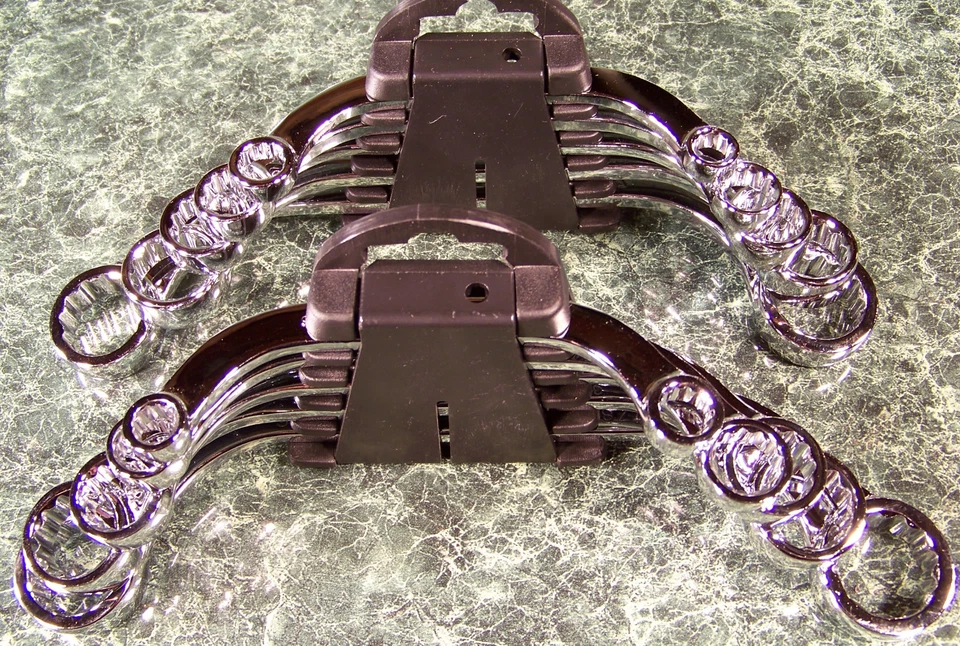 10 peças conjunto de chaves de obstrução meia lua em forma de C SAE e MÉTRICO quarto fechado - Imagem 2 de 3