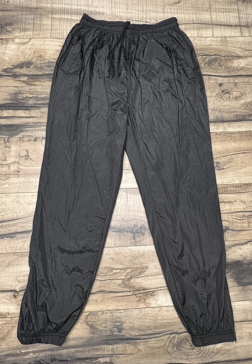 Vintage 90s Russell Athletic Lined Nylon Track Pants L Elastic Zip
