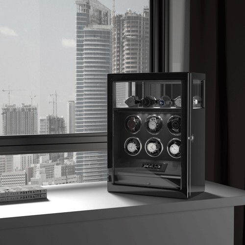 Automatic Rotation 6 Watch Winder With 4 Watch Holder Display Remote Control LED - Picture 10 of 13