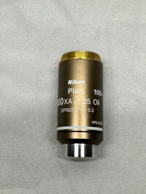 Nikon Plan 100Xa/1.25 Oil Wd 0.2 Ofn22 Microscope Cfi Objective 100X ...