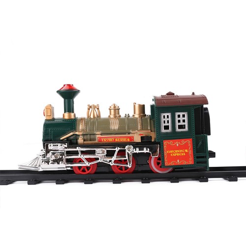 Kids Electric Battery Powered Christmas Train Toy Set Under Tree w/ Lights Sound - Picture 14 of 24