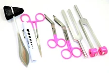 7 pcs Reflex Percussion Taylor Hammer Penlight Tuning Fork C 256 C 512 +scissors