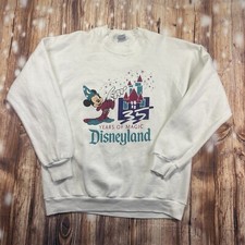 Vintage Disneyland Mickey Mouse Women  s Sweatshirt 35 Years Fantasia Size Larg