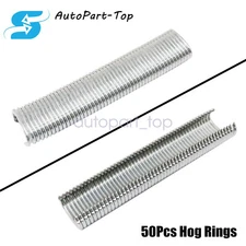 50Pcs Hog Rings for Car Seat Cover Upholstery Installation FITS Most Models