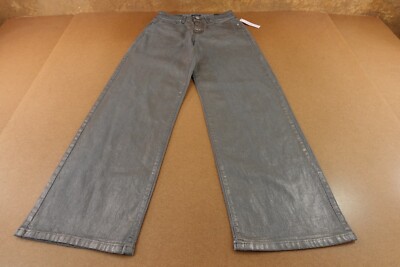 Wild Fable Womens Size 4 Gray Shimmer Denim High Rise Baggy Fit Jeans NWT