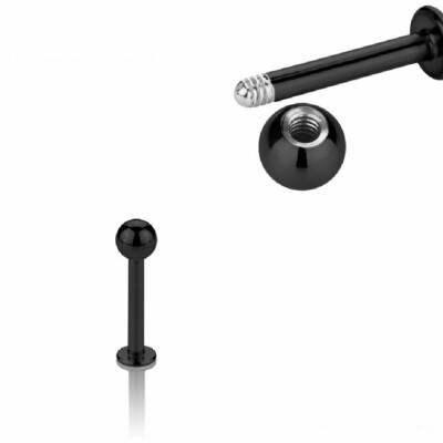 Labret Piercing schwarz Madonna Lippenpiercing Monroe Kugel Lippenstecker Stab