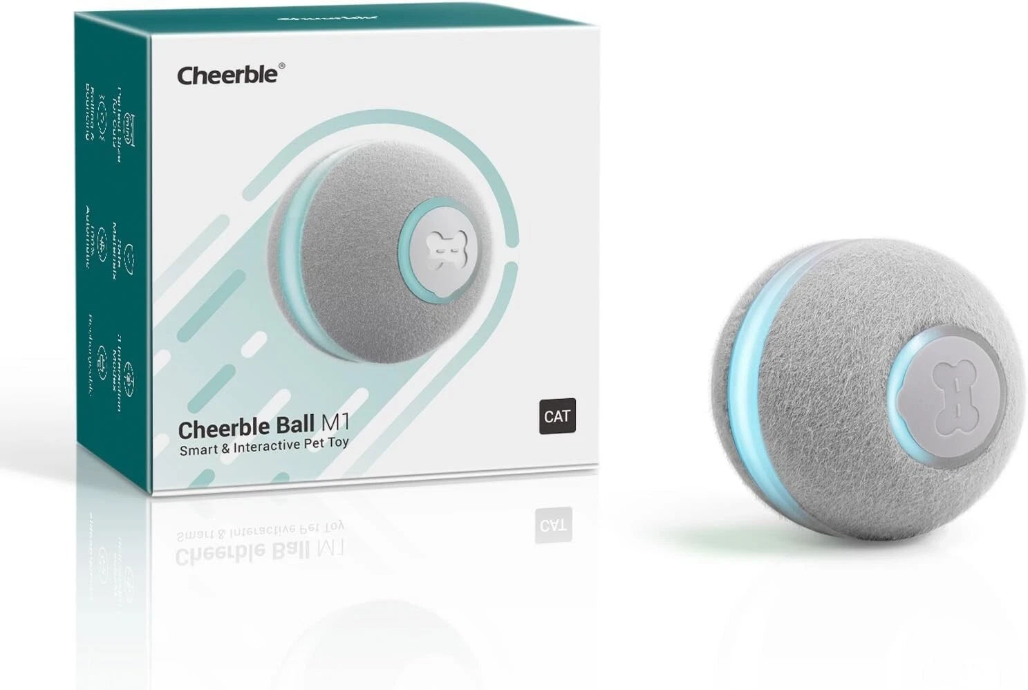 Smart Interactive Cat Toy, Automatic Moving Bouncing Rolling Ball