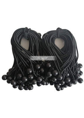 100PCS 9'' Heavy Duty Black Ball Bungee Bungie Cord Canopy Tarp Tie Downs Straps
