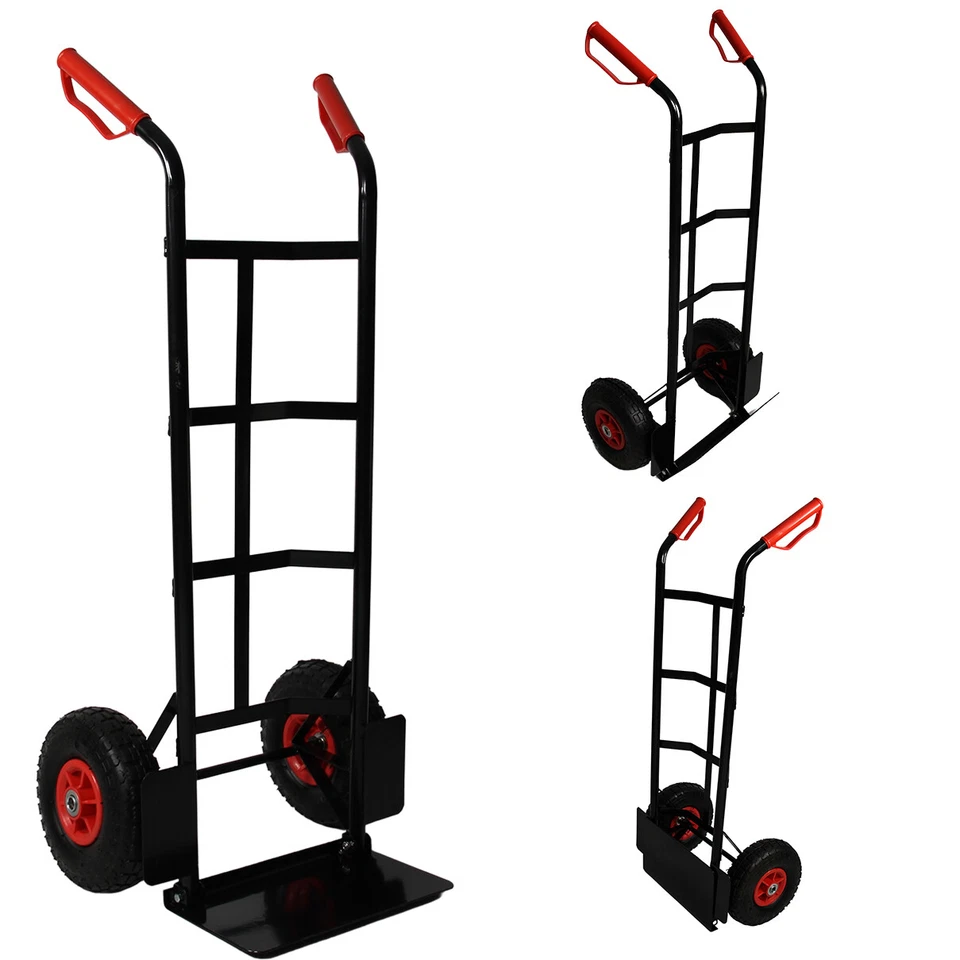 Sackkarre klappbar Transportkarre Stapelkarre Karre Transport 200 kg Schwarz - Bild 2 von 4