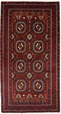 One of a Kind Hand-Knotted Red Tribal Geometric Rug Oriental Carpet 3'5X6'6 ft