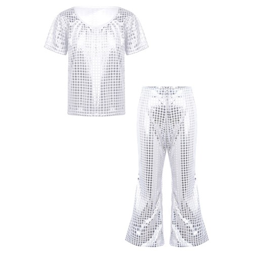 Outfit da discoteca per bambini ragazze set palco festa girocollo lucido - Foto 23 di 64