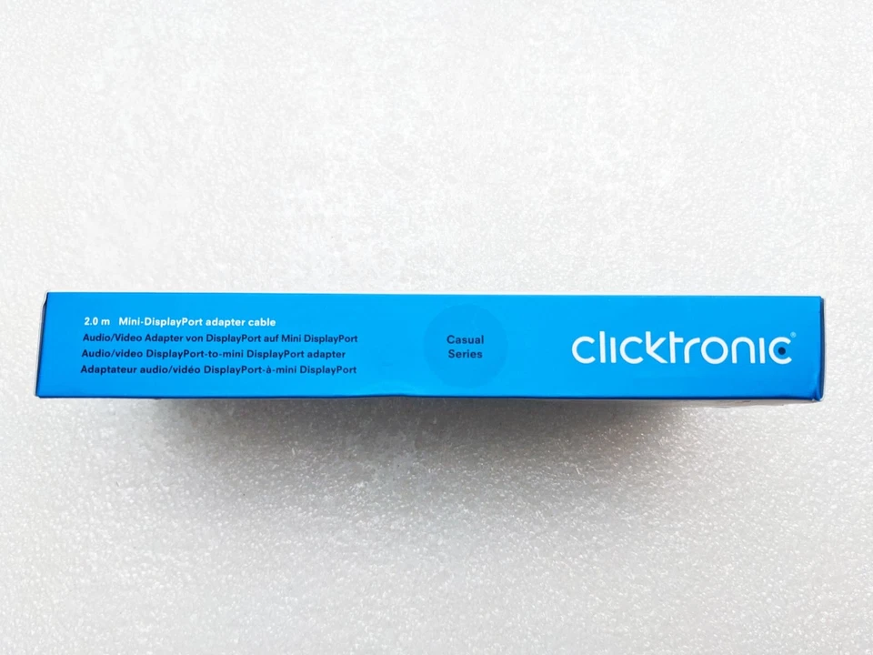 🔹 Clicktronic 70738 DisplayPort/Mini DP Kabel 2m, dunkelblau – NEU & OVP - Bild 2 von 4