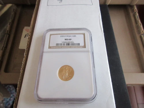 2003 , Eagle , G5$ , NGC , MS 69 , Tenth-Ounce Gold American Eagle